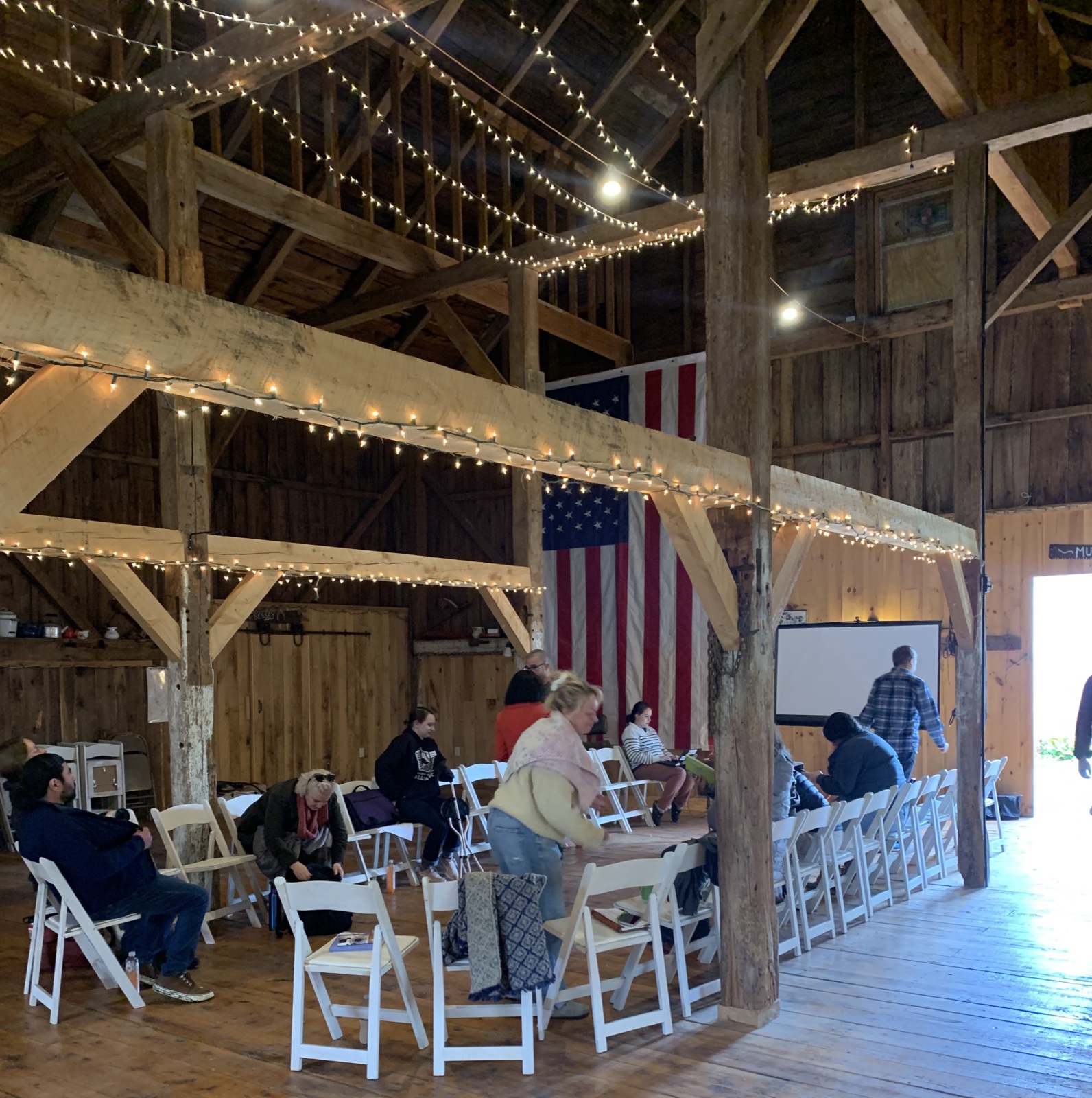 The barn at Maine People's Alliance's new retreat center, China, ME