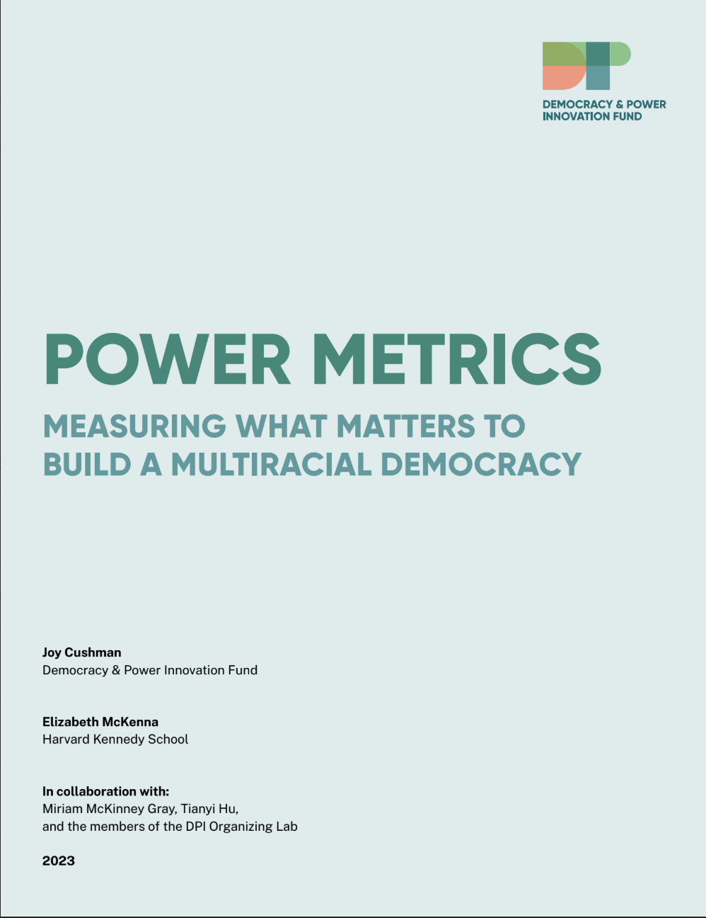Power Metrics report cover (DPI Fund, 2023)