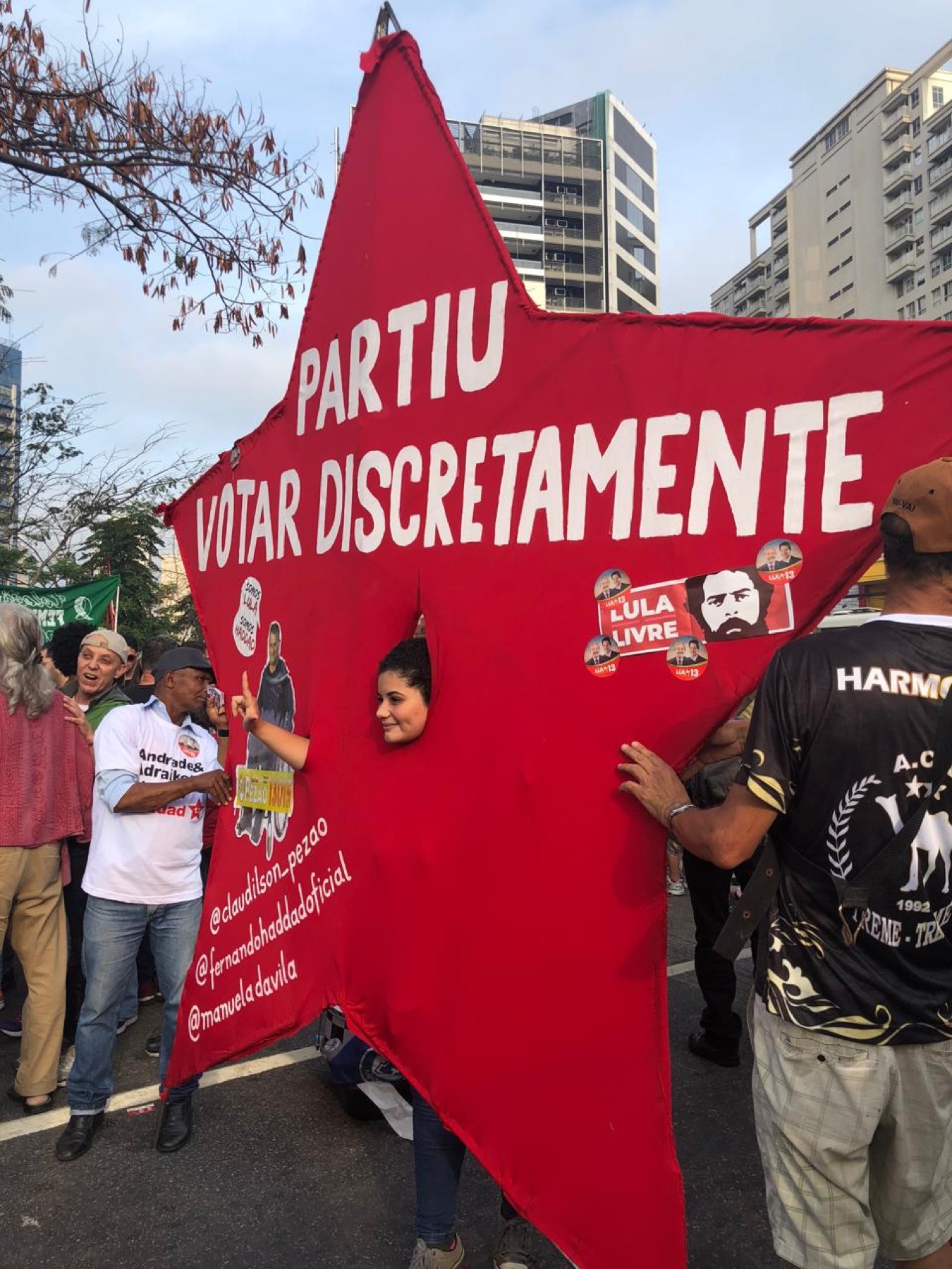Pro-PT protest, São Paulo